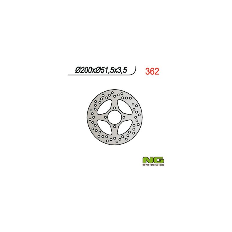 NG TARCZA HAMULCOWA TYŁ YAMAHA YFM 350/ YFZ 450 03-04 (200X51X3,5) (4