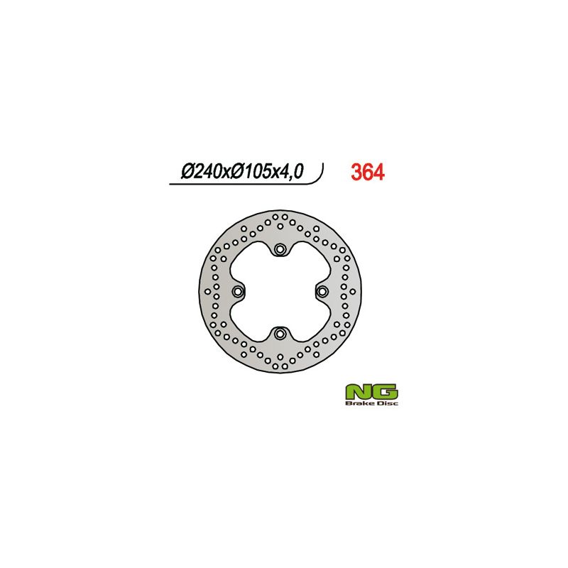 NG TARCZA HAMULCOWA PRZÓD HONDA PHANTEON 125/250, FORESIGHT 250, TYŁ