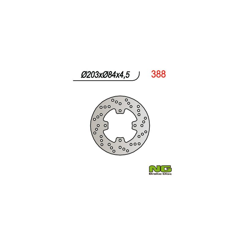 NG TARCZA HAMULCOWA TYŁ YAMAHA TZR 50/MBK 50 (203x84x4,5)