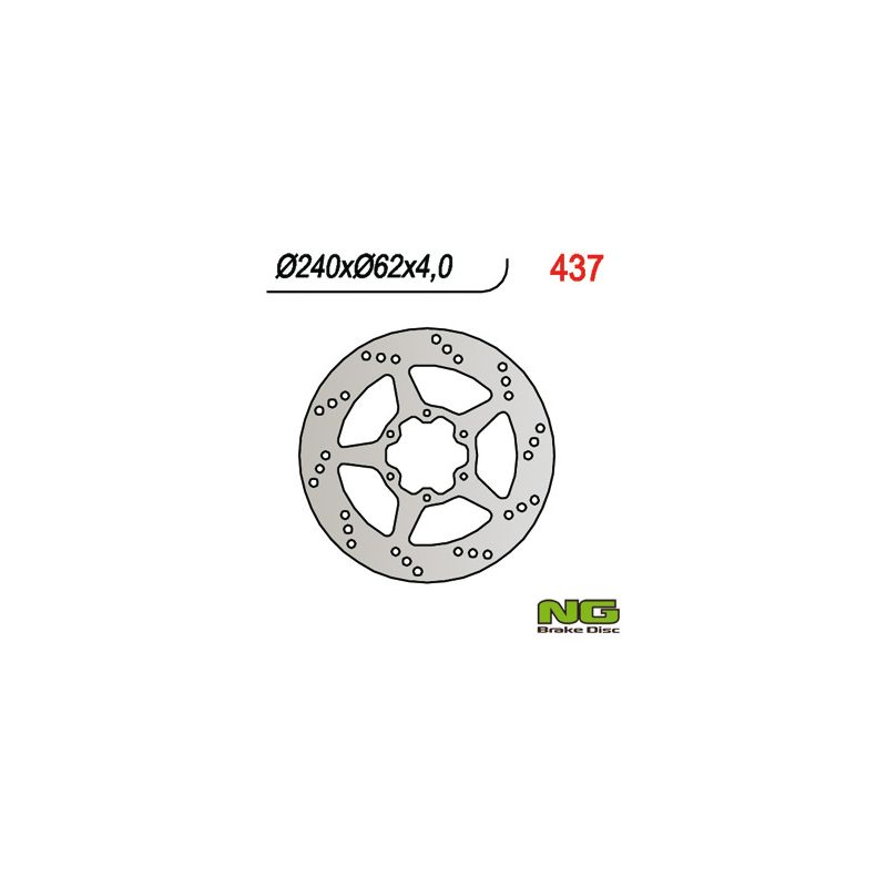 NG TARCZA HAMULCOWA PRZÓD HONDA CRM 125 90-99 (240x62x4) (6x10,5mm)