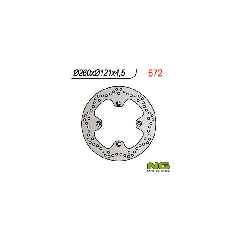 NG TARCZA HAMULCOWA PRZÓD SUZUKI AN 650 BURGMAN 02-03 (260X121X4,5)