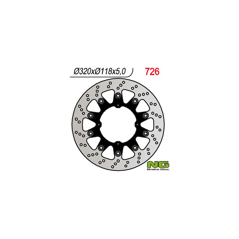 NG TARCZA HAMULCOWA PRZÓD HONDA XR 250/400/650 (SUPERMOTO)(320x118x5m
