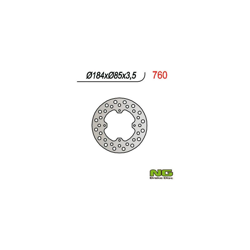 NG TARCZA HAMULCOWA TYŁ KAWASAKI, SUZUKI RM 80/85 (86-04) (184x85x3,5