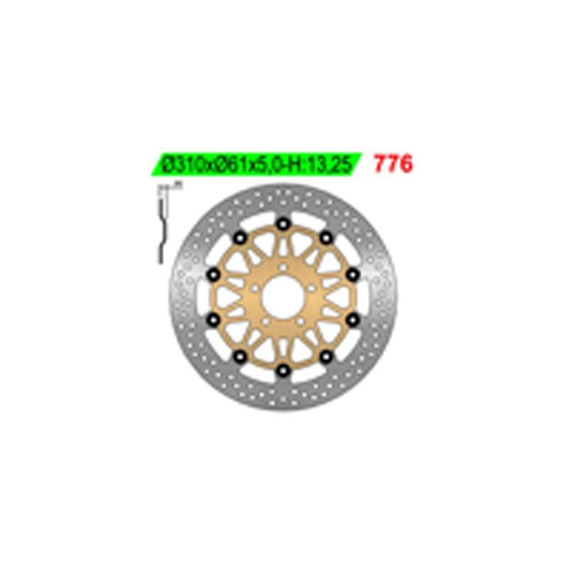 NG TARCZA HAMULCOWA PRZÓD KAWASAKI ZRX 1100/1200, ZX 9R 00-01 (310x61