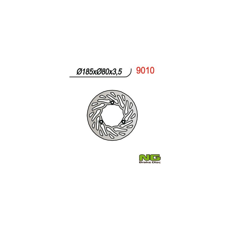 NG TARCZA HAMULCOWA TYŁ RIEJU 50/80/125 (185X80X3,5MM)