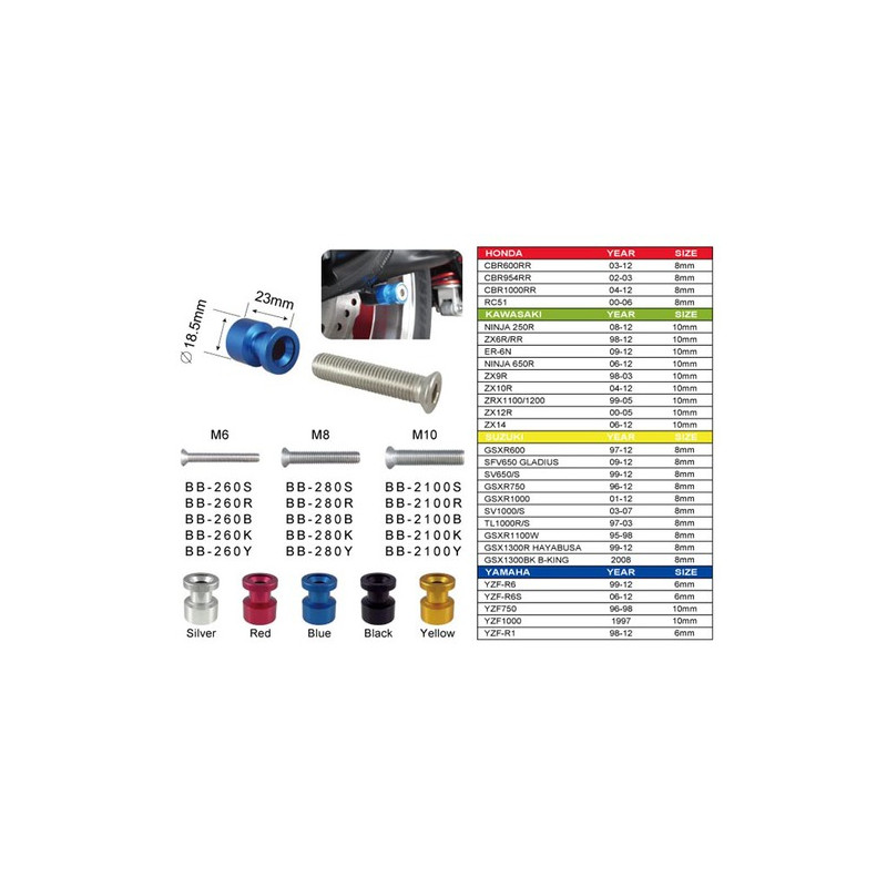 ROLKI KEITI 23MM (PODNOŚNIK TYŁ) M8 BLUE 2 PACK