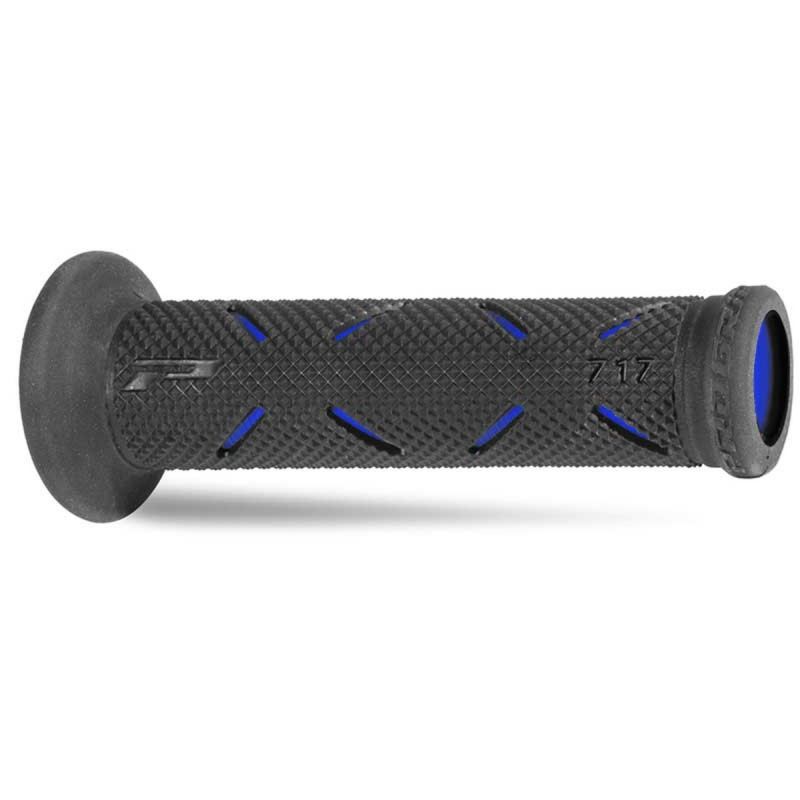 PROGRIP MANETKI PG717 ROAD (22+25MM, DŁ.122MM) KOLOR CZARNY/NIEBIESKI