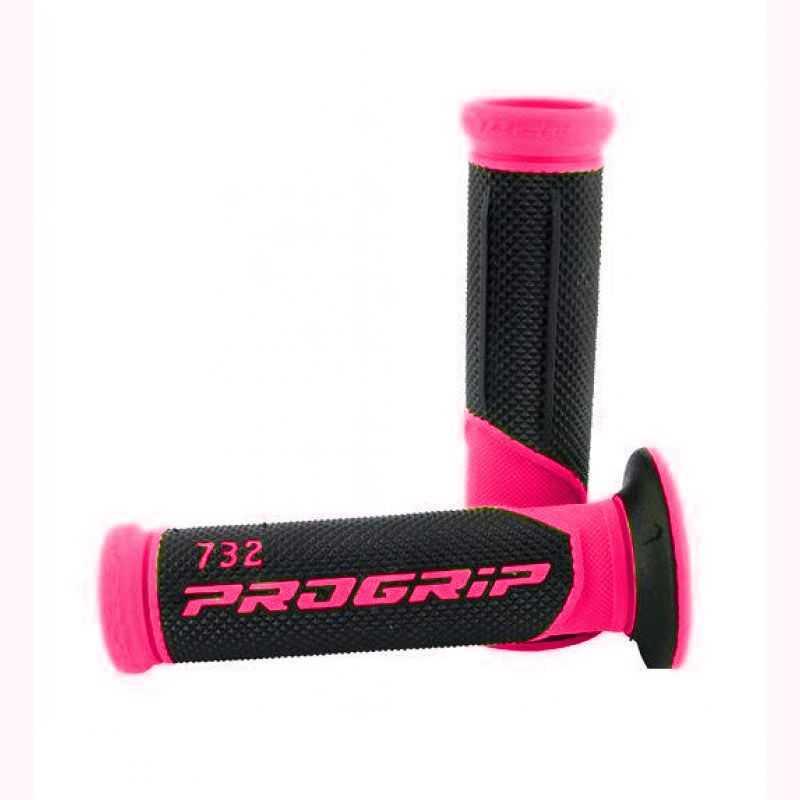 PROGRIP MANETKI PG732 ROAD (22+25MM, DŁ.125MM) KOLOR FUKSJA FLUO/CZAR