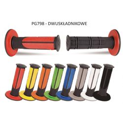 PROGRIP MANETKI PG798 OFF ROAD (22+25MM, DŁ.115MM) KOLOR CZARNY CZERW