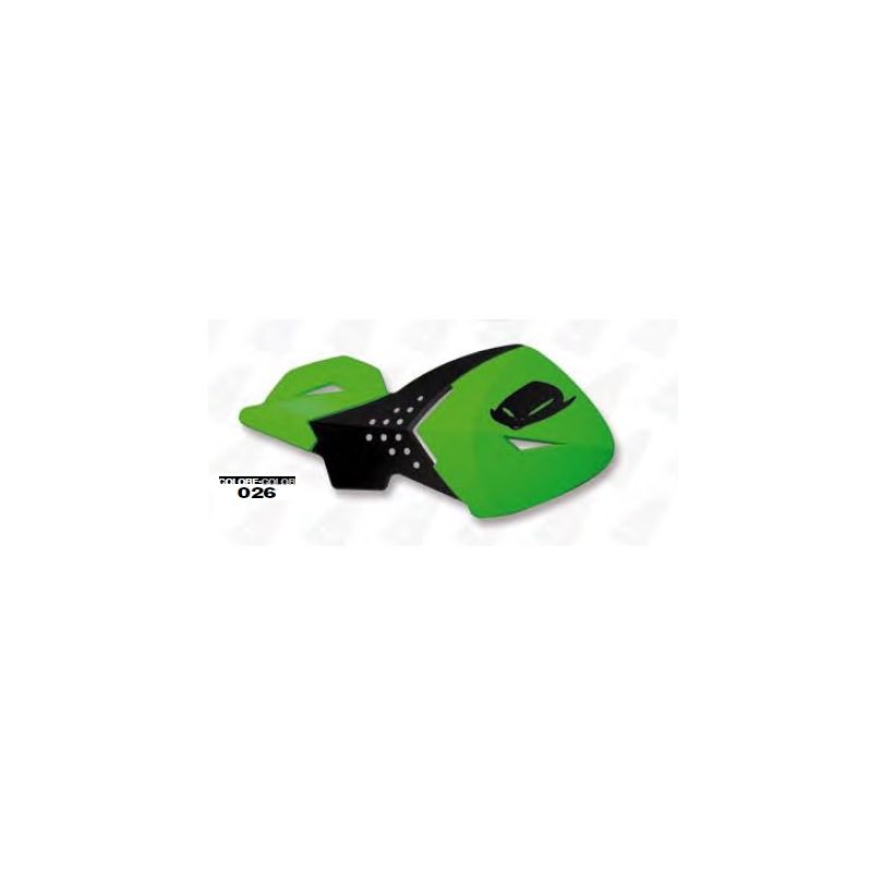 UFO OSŁONY RĄK (HANDBARY) ESCALADE KOLOR CZARNO/ZIELONY (Z MOCOWANIA