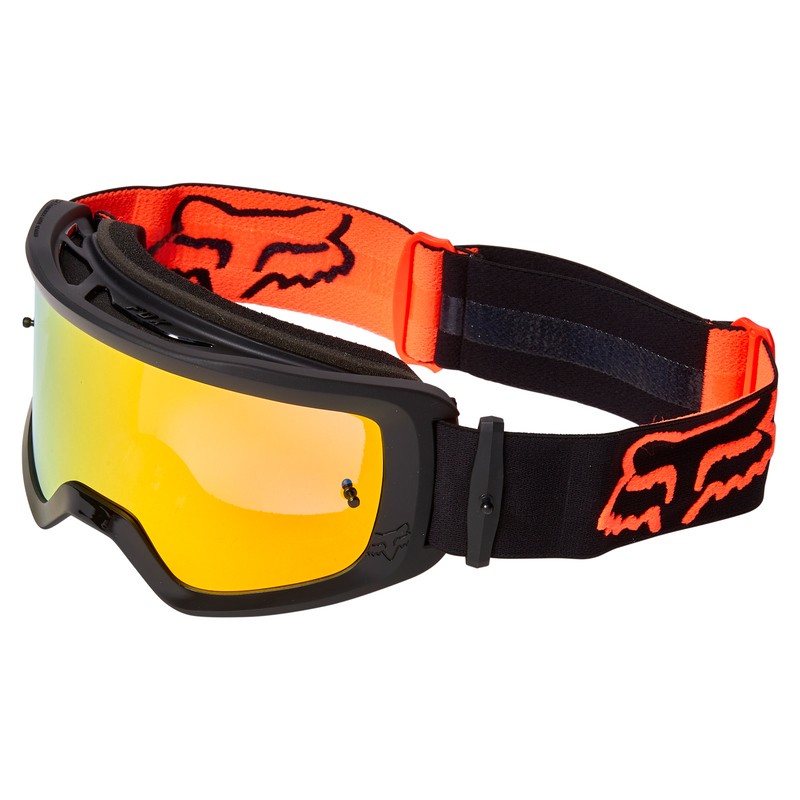 GOGLE FOX MAIN STRAY SPARK BLACK/ORANGE - SZYBA YELLOW MIRRORED (1 SZYBA W ZESTAWIE) ENDURO CROSS