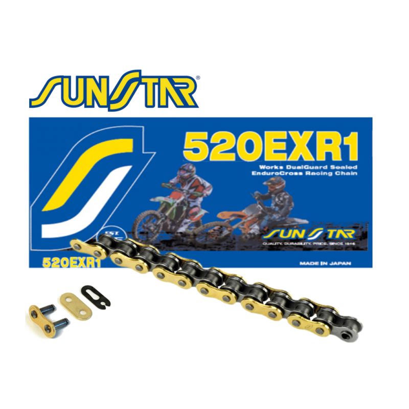 SUNSTAR ŁAŃCUCH NAPĘDOWY 520EXR1-118G ENDURO DO 450 CCM (DG RING) K
