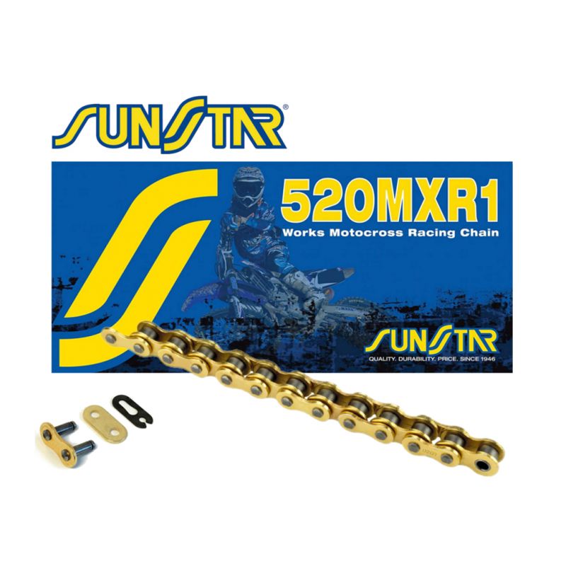 SUNSTAR ŁAŃCUCH NAPĘDOWY 520MXR1-120G MOTOCROSS DO 500 CCM, KOLOR Z