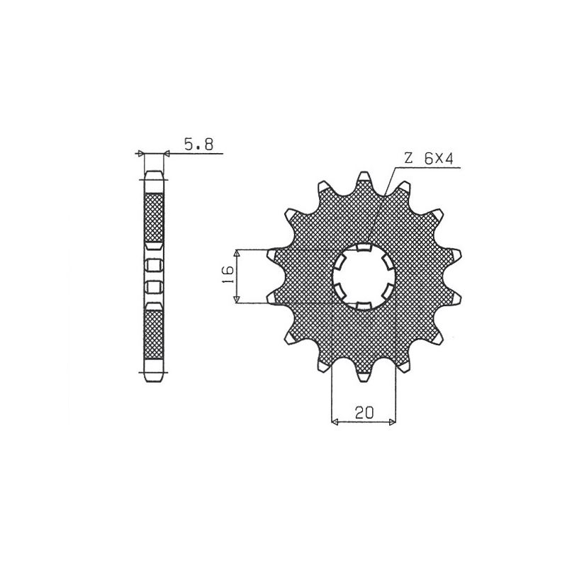 SUNSTAR ZĘBATKA PRZEDNIA 560 13 KAWASAKI KX 65/80/85 (JTF546.13) (ŁA