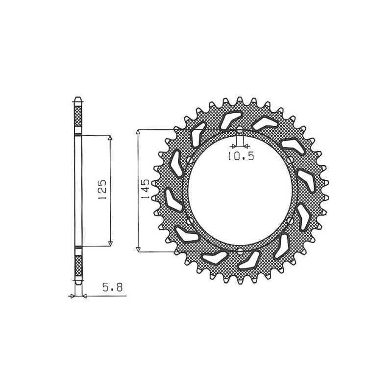 SUNSTAR ZĘBATKA TYLNA 866 46 YAMAHA XTZ 750 89-98 (3LD) (JTR855.46) (