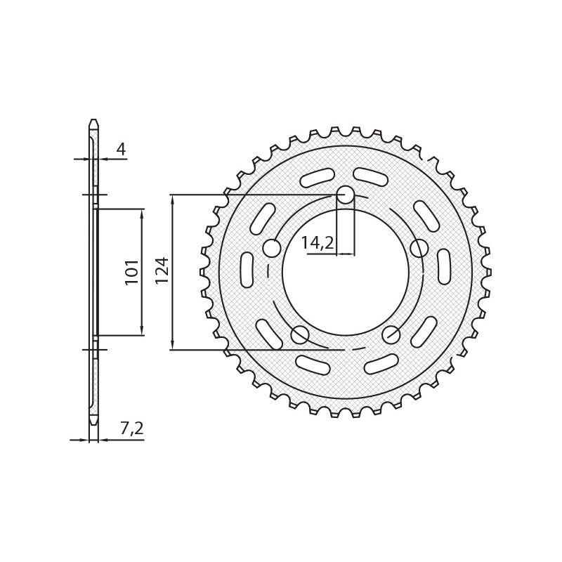 SUNSTAR ZĘBATKA TYLNA 4508 38 KTM 950/990/1190 RC8 /DUKE/ SUPERMOTO (