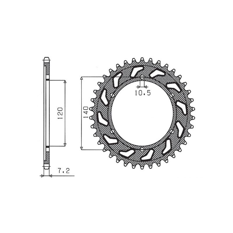 SUNSTAR ZĘBATKA TYLNA 5301 46 SUZUKI GSXR 600 (98-00) (JTR498.46) (Ł