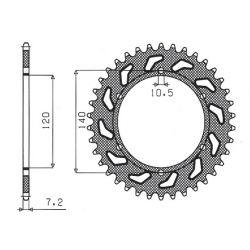 SUNSTAR ZĘBATKA TYLNA 5301...