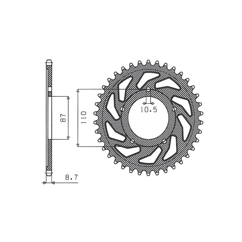 SUNSTAR ZĘBATKA TYLNA 824 48 SUZUKI VZ 800 MARAUDER (97-04) (JTR829.4