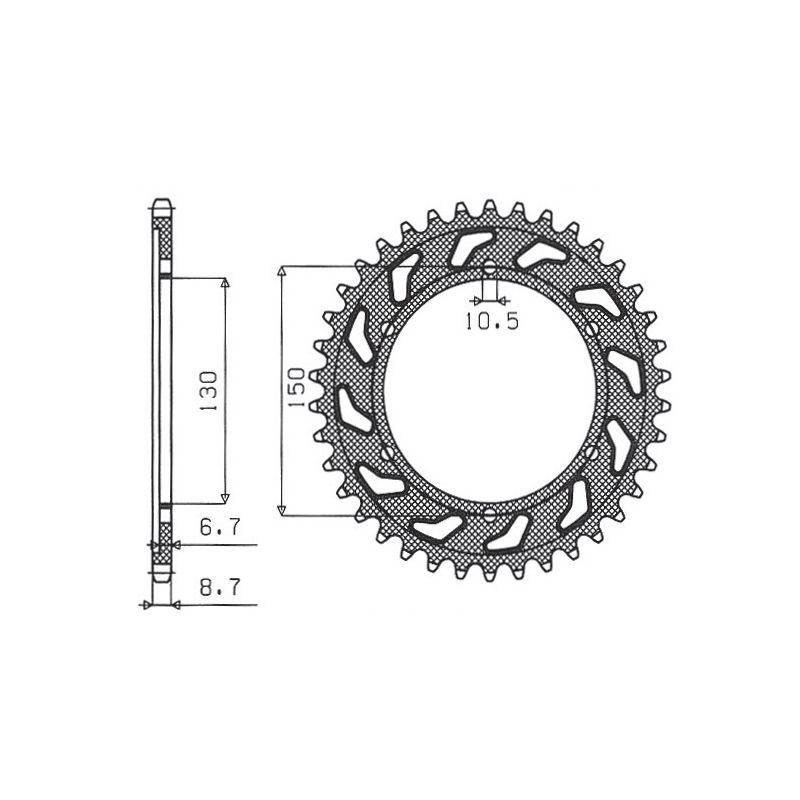 SUNSTAR ZĘBATKA TYLNA 860 48 YAMAHA FZS 600 FAZER 96-03 (JTR859.48) (