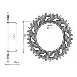 SUNSTAR ZĘBATKA TYLNA 4392...