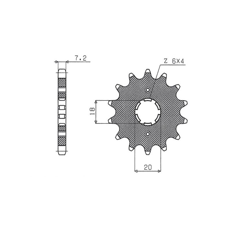 SUNSTAR ZĘBATKA PRZEDNIA 259 16 HONDA XL 125, NX 125 (JTF259.16) (ŁA