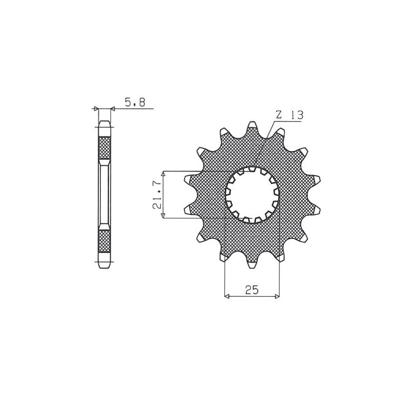 SUNSTAR ZĘBATKA PRZEDNIA 565 14 YAMAHA YZF/WRF 400/426/450 (JTF565.14
