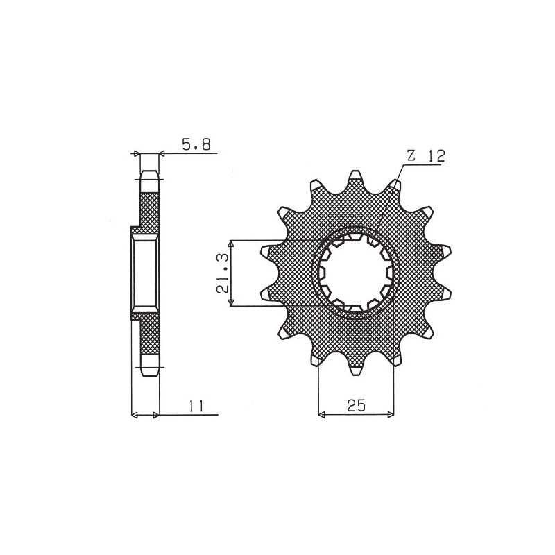 SUNSTAR ZĘBATKA PRZEDNIA 727 13 HUSQVARNA CR/WR/TC/TE 125/250/300/310