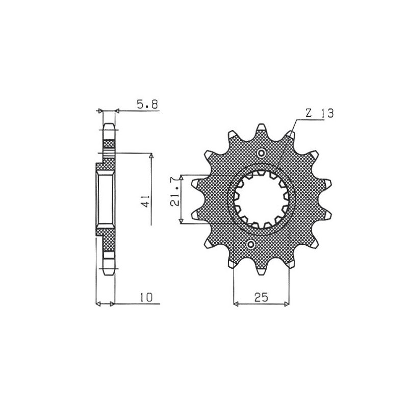 SUNSTAR ZĘBATKA PRZEDNIA 345 15 HONDA NX 650, FX 650, YAMAHA XT 660, 