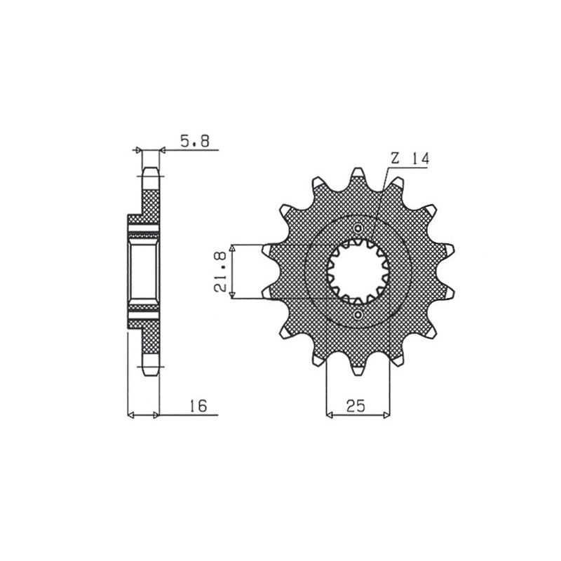 SUNSTAR ZĘBATKA PRZEDNIA 490 15 DUCATI MONSTER 600/750/900 (JTF736.15