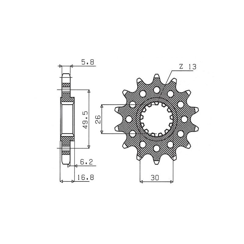 SUNSTAR ZĘBATKA PRZEDNIA 347M 16 HONDA CBR 600/900/929/954/1000, VTR 