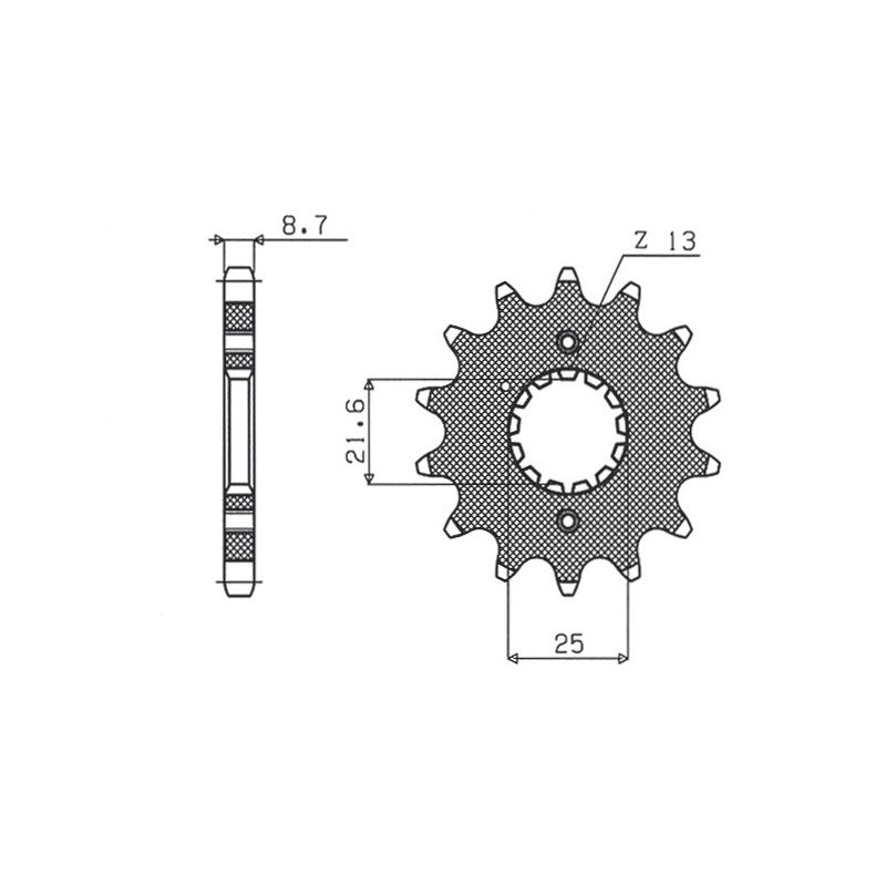 SUNSTAR ZĘBATKA PRZEDNIA 513 14 SUZUKI GSF BANDIT 600/650/1200/1250, 