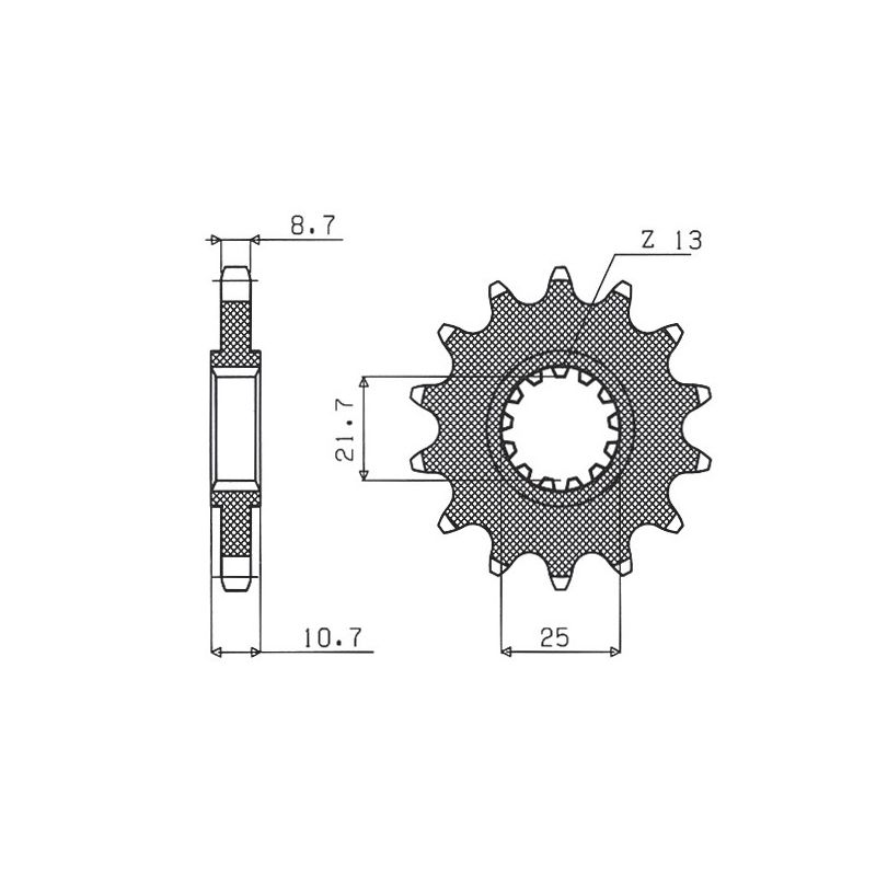 SUNSTAR ZĘBATKA PRZEDNIA 580 17 YAMAHA FZR 1000/ FZ6/ R6 (JTF580.17) 