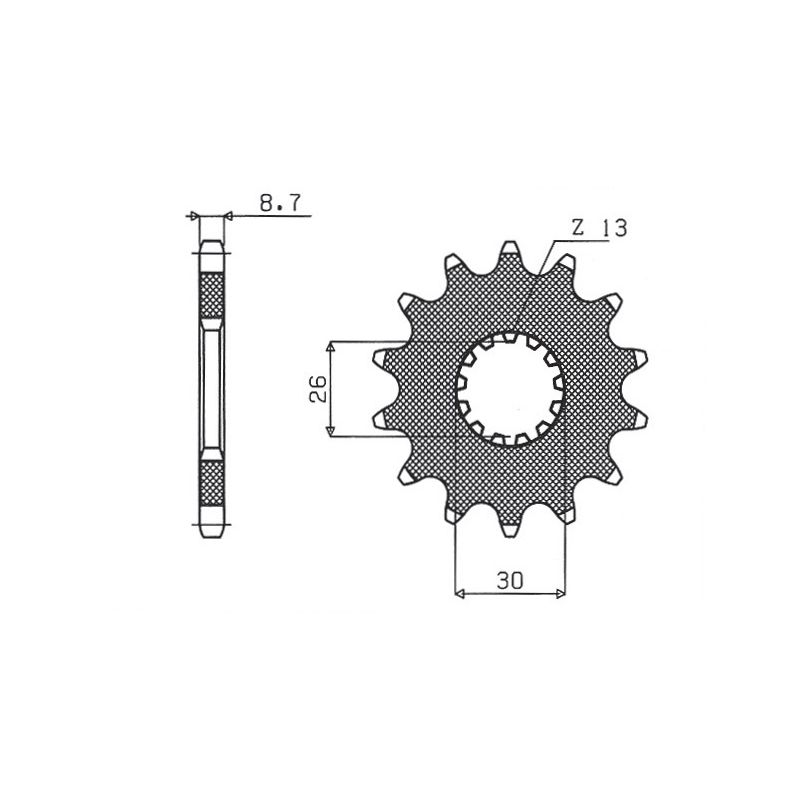 SUNSTAR ZĘBATKA PRZEDNIA 2090 17 TRIUMPH DAYTONA 955/SPRINT ST/SPRINT