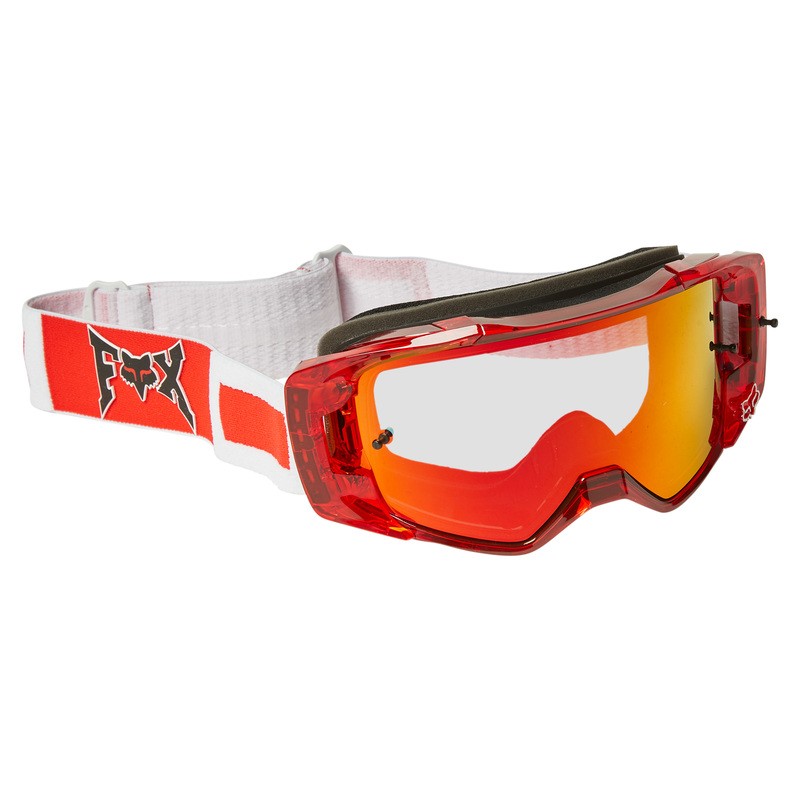 GOGLE FOX VUE CELZ RED/BLACK/WHITE- SZYBA ORANGE MIRRORED (1 SZYBA W ZESTAWIE, ZRYWKI W ZESTAWIE) ENDURO CROSS