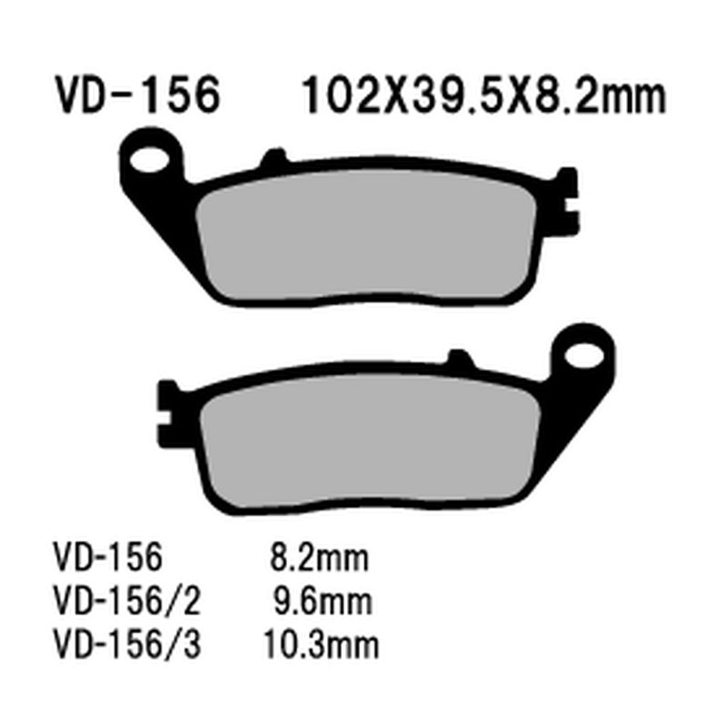 VESRAH KLOCKI HAMULCOWE KH142 / KH196 SPIEK METALICZNY (ZŁOTE) (MADE 