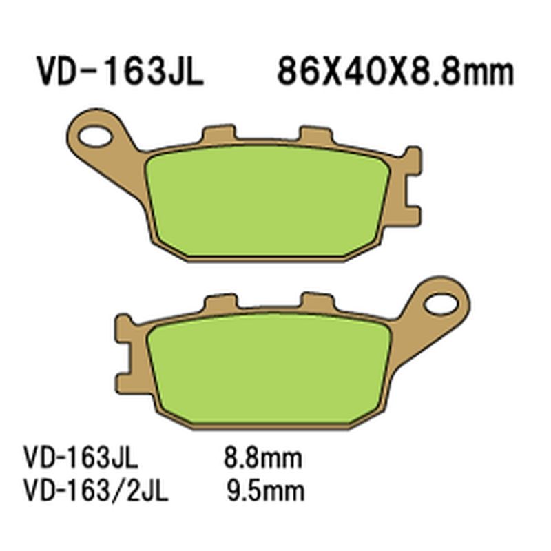 VESRAH KLOCKI HAMULCOWE KH174 SPIEK METALICZNY (ZŁOTE) (MADE IN JAPAN