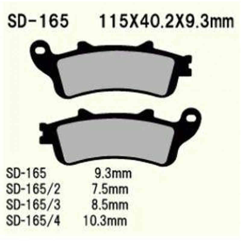 VESRAH KLOCKI HAMULCOWE KH261 / KH281 SPIEK METALICZNY (ZŁOTE) (8,5MM