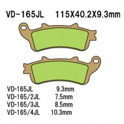 VESRAH KLOCKI HAMULCOWE KH261 / KH281 SPIEK METALICZNY (ZŁOTE) (MADE 