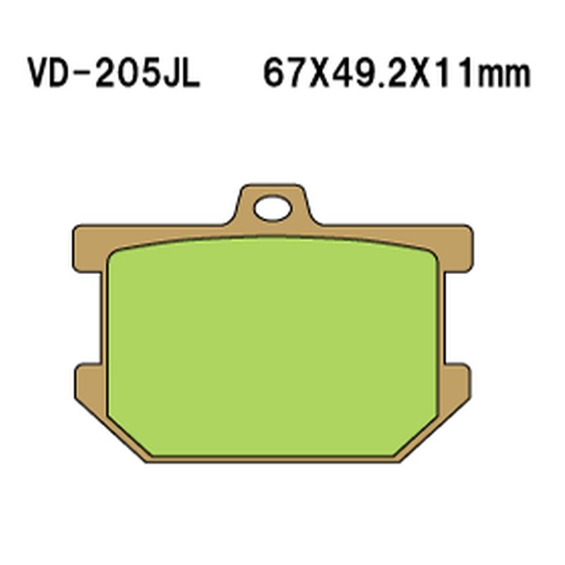 VESRAH KLOCKI HAMULCOWE KH34 SPIEK METALICZNY (ZŁOTE) YAMAHA SR500 76