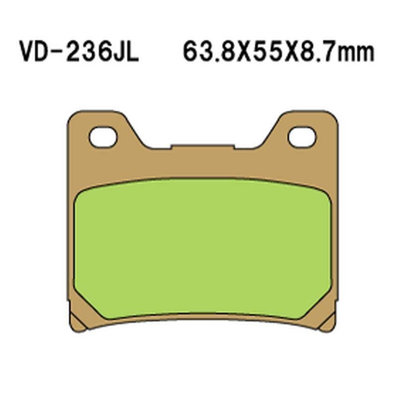 VESRAH KLOCKI HAMULCOWE KH88 SPIEK METALICZNY (ZŁOTE) (MADE IN JAPAN)