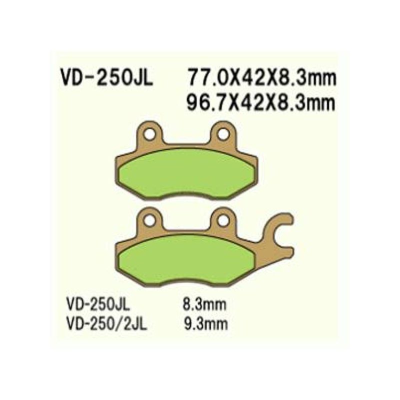 VESRAH KLOCKI HAMULCOWE KH165 / KH215 SPIEK METALICZNY (ZŁOTE) (MADE 