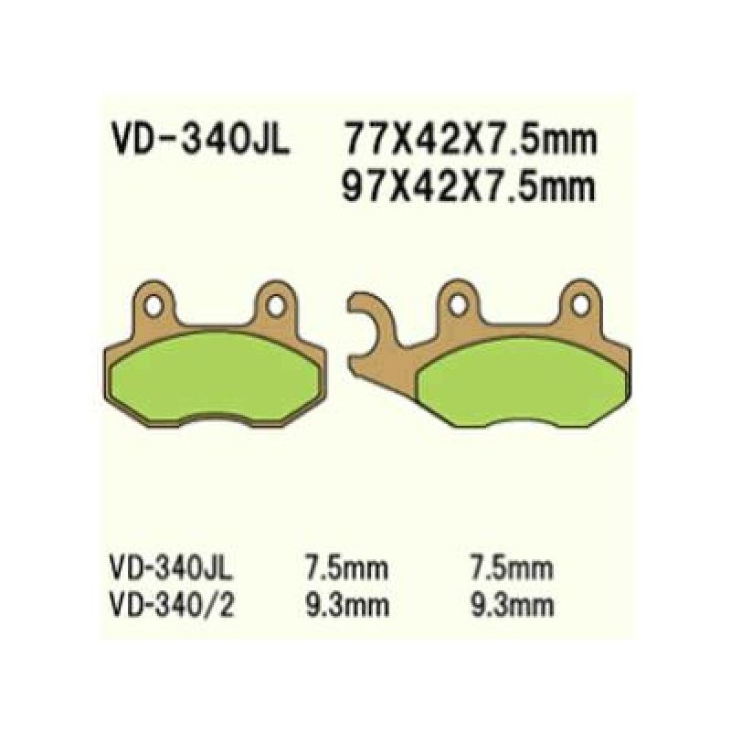 VESRAH KLOCKI HAMULCOWE KH135 / KH214 SPIEK METALICZNY (ZŁOTE) (MADE 