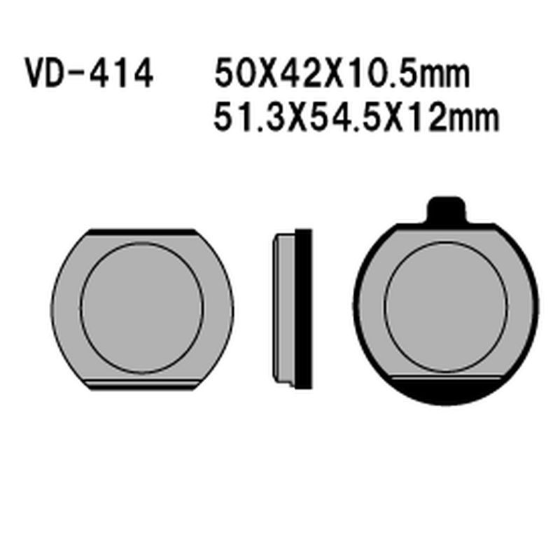 VESRAH KLOCKI HAMULCOWE KH33 KAWASAKI Z400/650/750/1000, KZ900 76-77 -