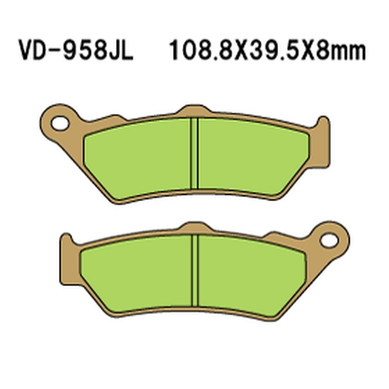 VESRAH KLOCKI HAMULCOWE KH209 / KH209/2 SPIEK METALICZNY (ZŁOTE) (MAD