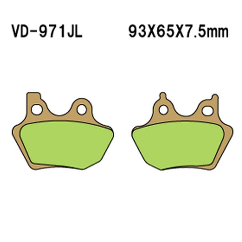 VESRAH KLOCKI HAMULCOWE KH299 SPIEK METALICZNY (ZŁOTE) HARLEY DAVIDSO