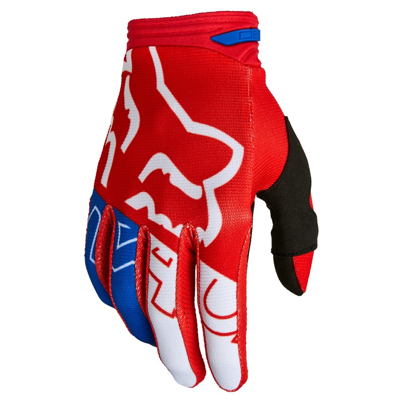 RĘKAWICE FOX 180 SKEW WHITE/RED/BLUE  ENDURO CROSS