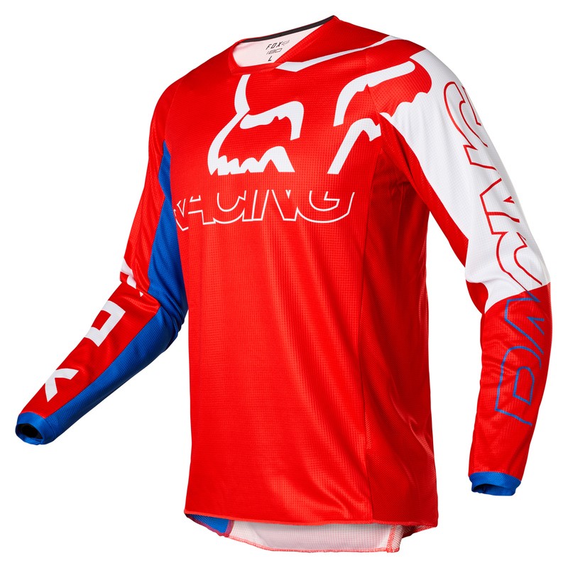 BLUZA FOX 180 SKEW WHITE/RED/BLUE  ENDURO CROSS