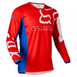 BLUZA FOX 180 SKEW WHITE/RED/BLUE  ENDURO CROSS