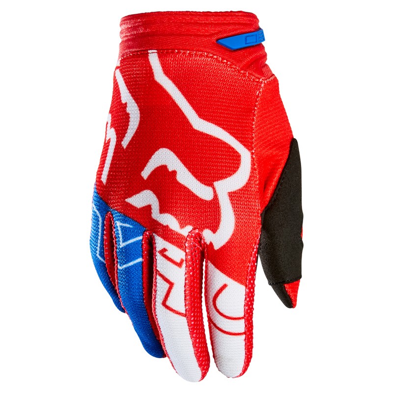 RĘKAWICE FOX JUNIOR 180 SKEW WHITE/RED/BLUE  ENDURO CROSS